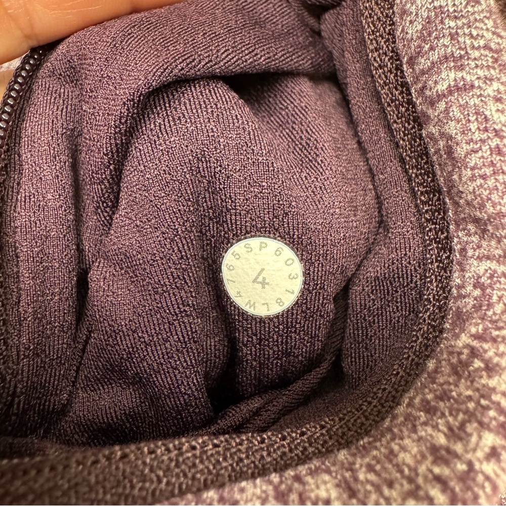 Lululemon Stride Jacket II Luon Hooded Size 4 Heathered Cherry Athleisure Yoga - Picture 9 of 16